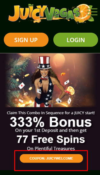 Juicy Vegas 100 Free Chip - No Deposit Bonus Codes 2023