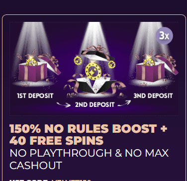 Velvet Spin Casino Welcome Bonus