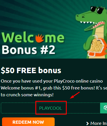 PlayCroco No Deposit Bonus 