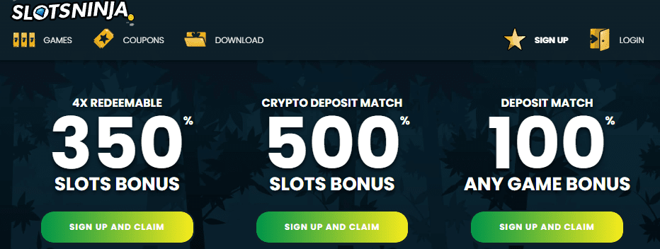 Slots Ninja Welcome Bonus