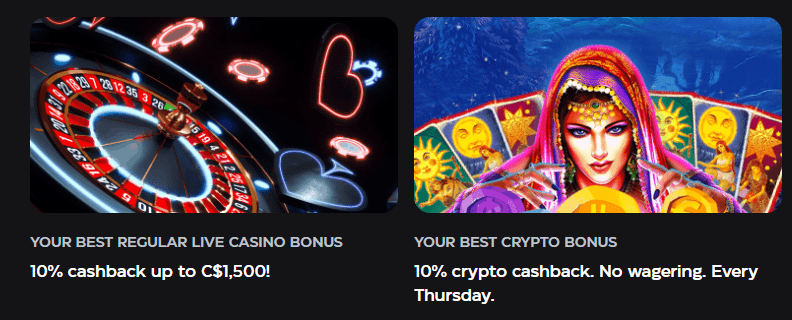 SkyCrown Casino Cashback bonus