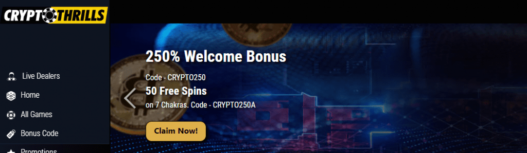 Crypto Thrills No Deposit Bonus