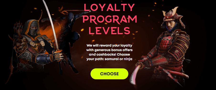 Spin Samurai Loyalty Program