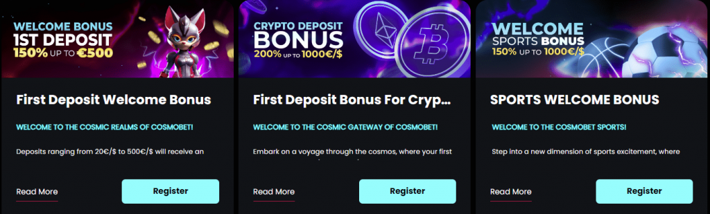 cosmobet casino welcome bonus